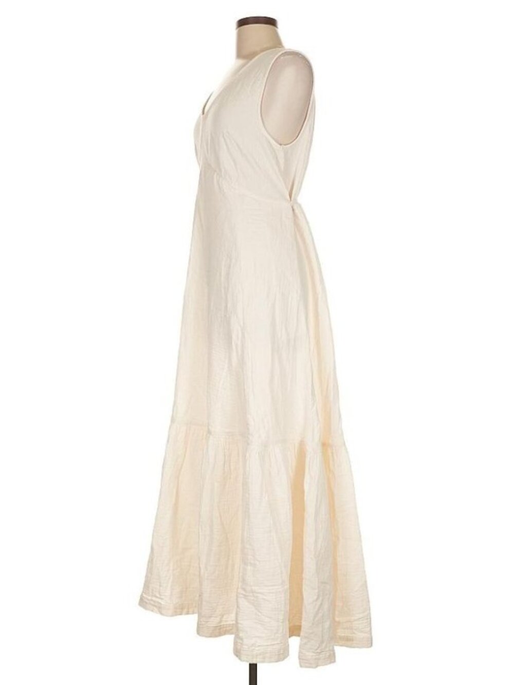 New Pact Organic Cotton Double Gauze Beach To Brunch Dress Medium Ivory MSRP$138 - Picture 9 of 17